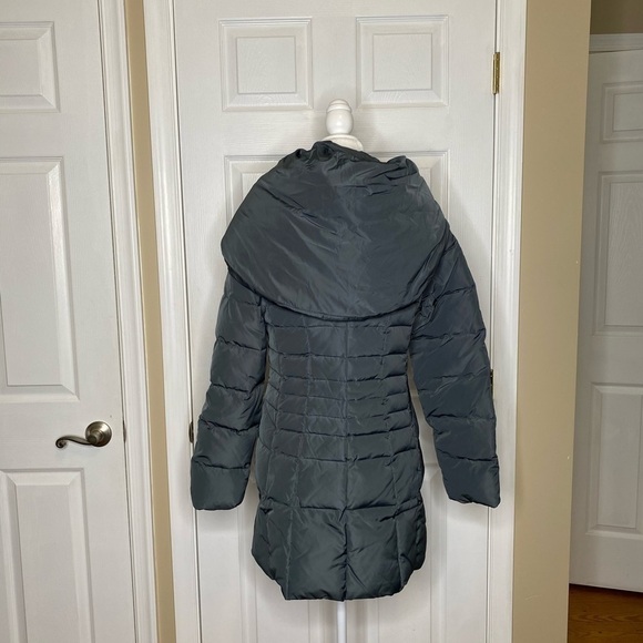 ๐
บcole Haan Zip Front Down Puffer Parka Hooded Graphite - Picture 6 of 8